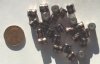 25 9x7mm Metallic Copper Black Cylinders